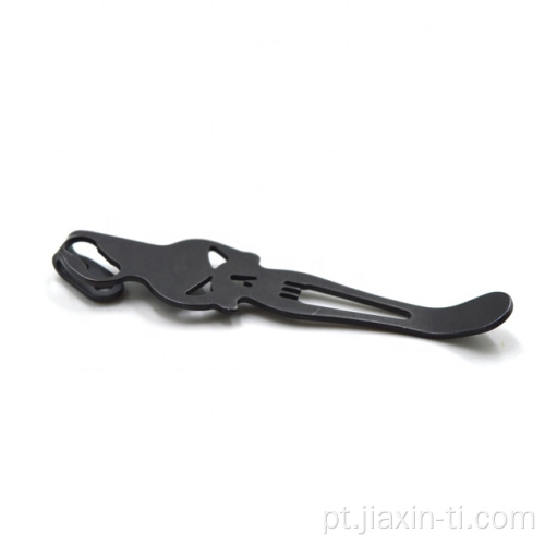 Design de crânio EDC Titanium Pocket Faca clipe